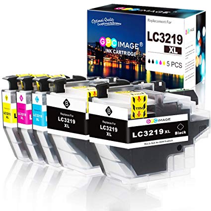 GPC Image 5 Pack LC3219XL Replacement for Brother LC3219XL LC3219 Ink Cartridges for Brother MFC-J6530DW MFC-J5330DW MFC-J5335DW MFC-J5730DW MFC-J5730DW J6930DW Printer (2Black 1Cyan 1Magenta 1Yellow)
