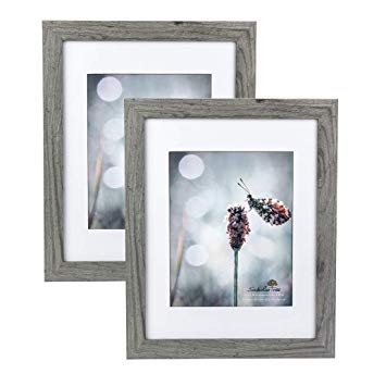 Scholartree Wooden Grey 11x14 Picture Frame 2P 5x7 3P 8x10 2P (Style 2, 11x14 inches 2P)