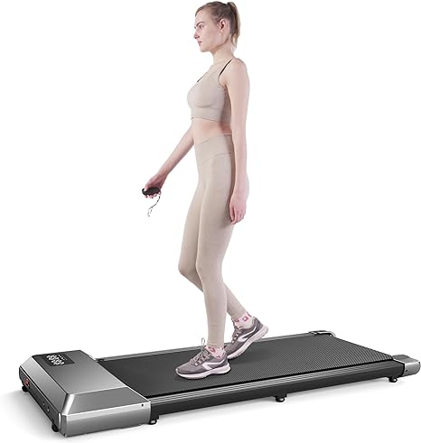 Walking Pad 2 in 1 Under Desk Treadmill, 2.5HP Low Noise Walking Pad Running Jogging Machine with Remote Control for Home Office, Lightweight Portable Desk Treadmill Installation Free