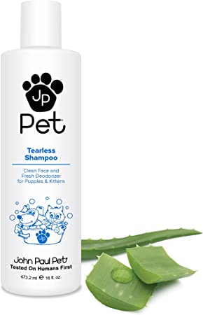 John Paul Pet Tearless Odor Absorbing Shampoo, Clean and Fresh Low PH Formula for Puppies, Dogs, Kittens and Cats