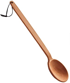 Heavy Duty Large Wooden Spoon - 18" Long Handle Cooking Spoon With a Scoop. Nonstick Big Spoon for Stirring, Mixing Cajun Crawfish Boil, and Wall Décor. Super Strong & Sturdy Giant Hardwood Spoon