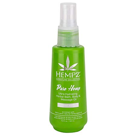 Hempz Pure hemp bath, body & massage oil, 3.4 Ounce