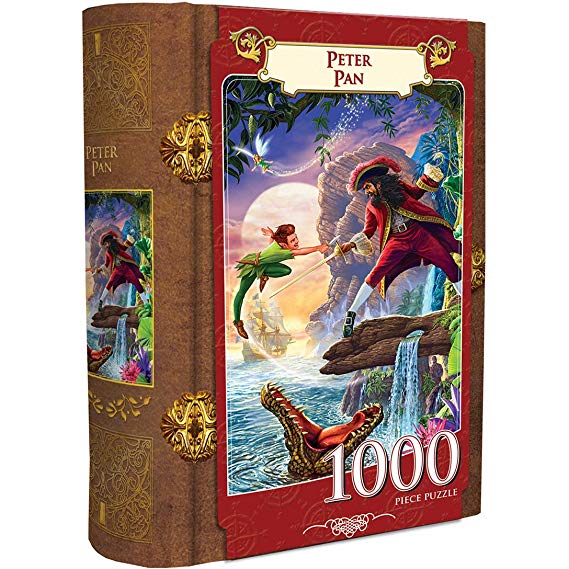 MasterPieces Book Boxes Fairytale Jigsaw Puzzle, Peter Pan, Collectible Box with a Magnetic Closure, 1000 Pieces