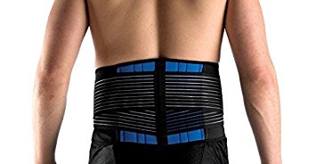 Secure Double Pull Neoprene Lumbar Back Support Belt, Small (22"-28'')