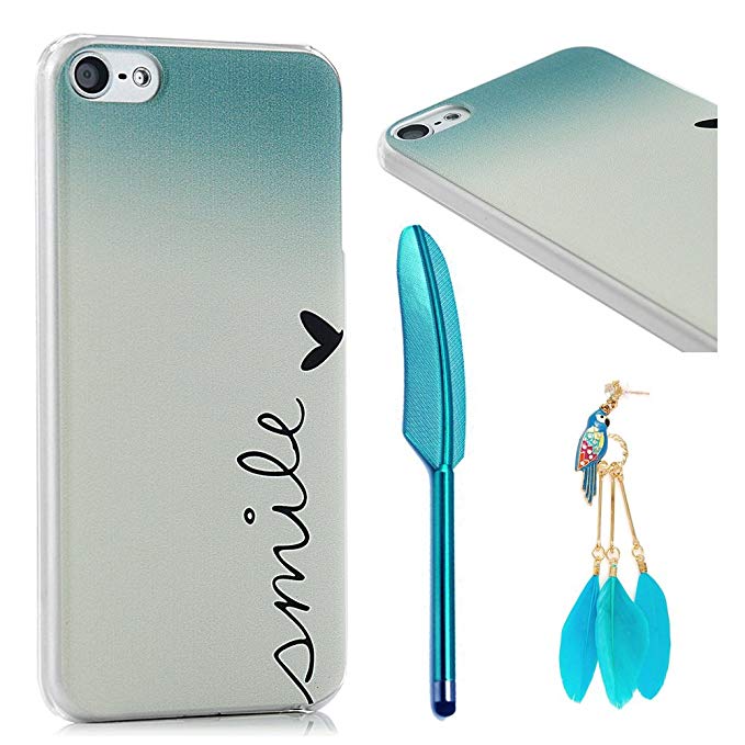 MOLLYCOOCLE iPod Touch 6 Case Lightwight Hard PC Case for iPod Touch 6th Generation  1xStylus Pen  1x Bird Feather Shaped Anti-dust Plug