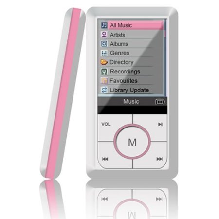 Kubik Evo 8GB MP3 Player with Radio and Expandable MicroSDSDHC Slot - White