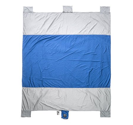 Sand Escape Compact Outdoor Beach Blanket  Picnic Blanket- 7 X 9 20 Bigger Than Other Blankets Made From Strong Ripstop Parachute Nylon Includes Built In Sand Anchors and Valuables Pocket