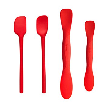 Tovolo All Silicone Mini Tool Set, Candy Apple - Set of 4