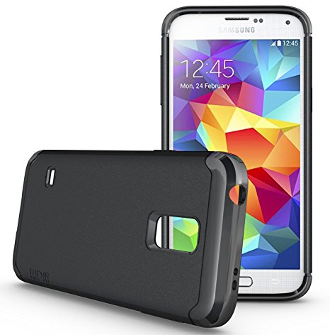 TUDIA Ultra Slim LITE TPU Bumper Protective Case for Samsung Galaxy S5 Mini ** For S5 Mini Version ONLY ** (Black)
