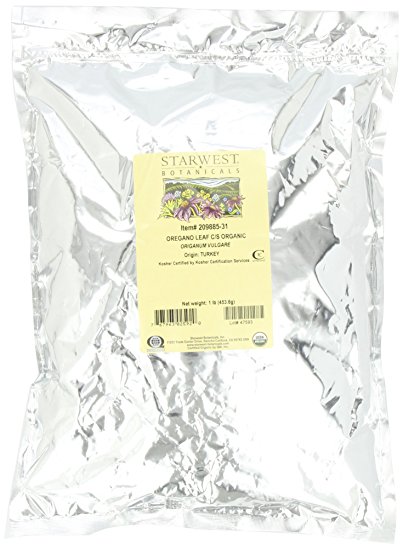 Starwest Botanicals Organic Oregano Leaf Cut, 1-pound Bag