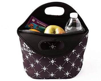 Large Lunch Bag - XLarge Insulated Neoprene Tote - Heavy Duty Zipper - 13 x 11.5 x 5 inches - Lunch Bag for Men, Women & Kids