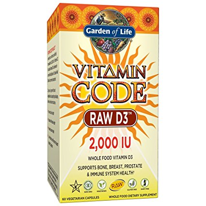 Garden of Life, Vitamin Code, Raw D3, 2,000 IU, 60 Veggie Capsules