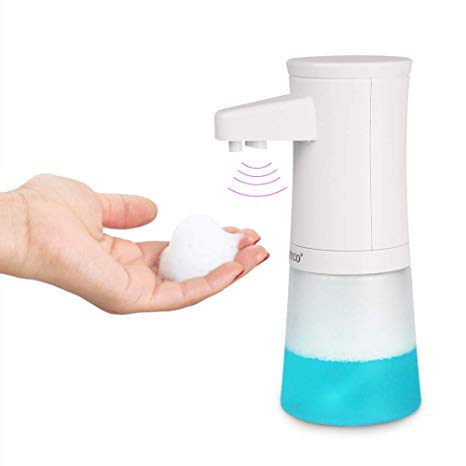 DMYCO Automatic Soap Dispensers, 350 ML Infrared Motion Sensor Touchless Hand Soap Dispenser, Smart Foam Hand Sanitizer Autosoap Dispenser for Kitchen, Toilet and Bathroom