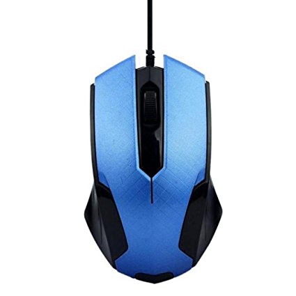 Portable Perman LC029 1200DPI USB Wired Optical Gaming Mouse Mice for Computer PC Laptop Gamer Blue