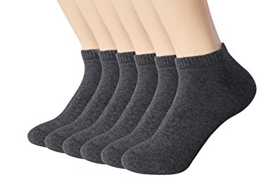 DANTENG Men's Cotton Ankle Socks No Show Athletic Casual - 6 Pack