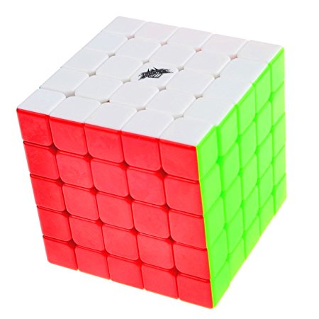 Vdealen 63.5mm Speed Cube Stickerless Magic Cube 5x5x5 Puzzles Colorful