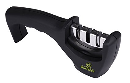 Benchusch Knife Sharpener - 03 Stage Multi – Functional Sharpener - It works on all kitchen-sized knives and suitable for both steel and ceramic blades