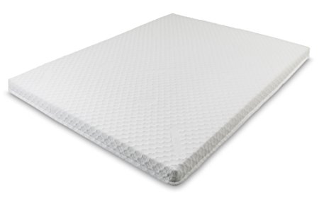 Snug Memory foam Mattress Topper V50 Silver with Coolmax zipped cover 10cm / 4" inch Double 4ft6 Size 135x190cm