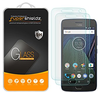 [2-Pack] Motorola "Moto G5 Plus" / Moto G Plus (5th Generation) Tempered Glass Screen Protector, Supershieldz Anti-Scratch, Anti-Fingerprint, Bubble Free, Lifetime Replacement Warranty