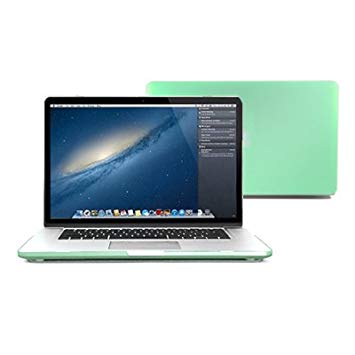 GMYLE (R) Aqua Green 13" inches RETINA DISPLAY Macbook Pro Frosted Rubber Coated See Through Hard Snap On Case Cover