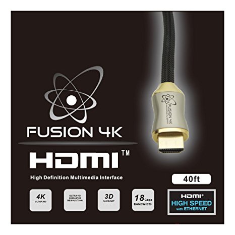 Fusion4K High Speed 4K HDMI Cable - Professional Series (40 Feet) CL3 Rated