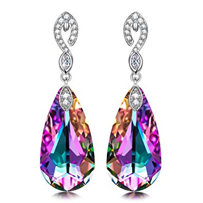 Kate Lynn Swarovski Crystals Waterdrop Earrings Jewelry Gifts for Women (with Beautiful Gift Box)