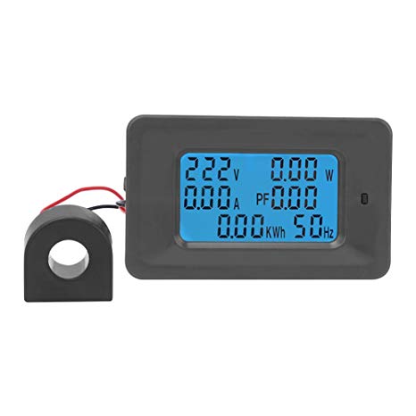 6 in 1 Home Electric Digital LCD Multifunction Meter Voltage 110-250V Current 100A Power Monitor Panel Monitor with Mutual Inductor