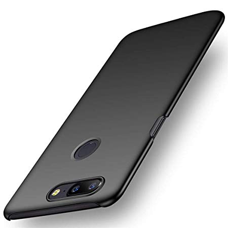 HUOCAI for Oneplus 5T Case Minimalistic Design Ultra Thin Hard Case PC Shock and Scratch Resistant Compatible with Galaxy S8 (black)