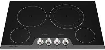 Frigidaire FGEC3048US 30" Gallery Series Electric Cooktop w/ 4 Elements SpaceWise Expandable Elements Ceramic Glass Top Hot Surface Indicators