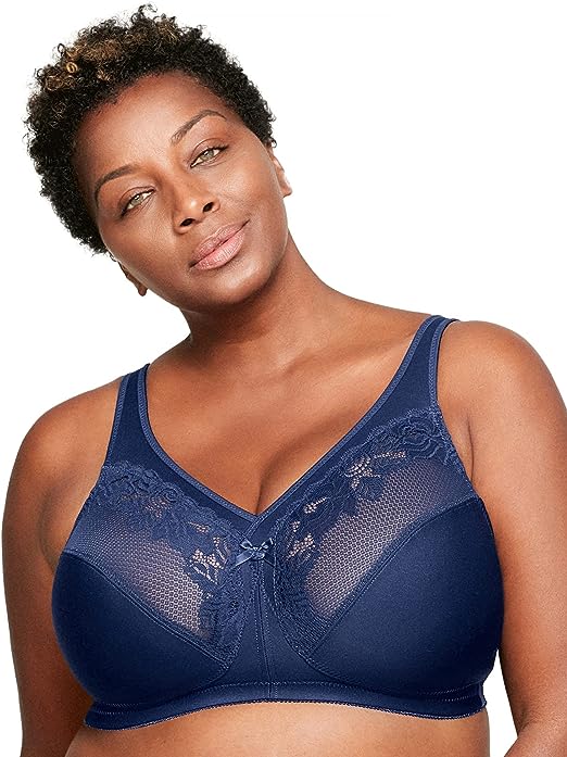 Glamorise Women's Full Figure Wirefree Minimizer Support Bra #1003