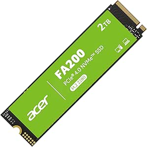 acer FA200 NVMe Gen4 SSD 2TB, PCIe 4.0, M.2 2280, Read Speeds Up to 7200MB/s, Internal Solid State Drive for Laptop, Desktop PC and PS5 Upgrade - BL.9BWWA.125