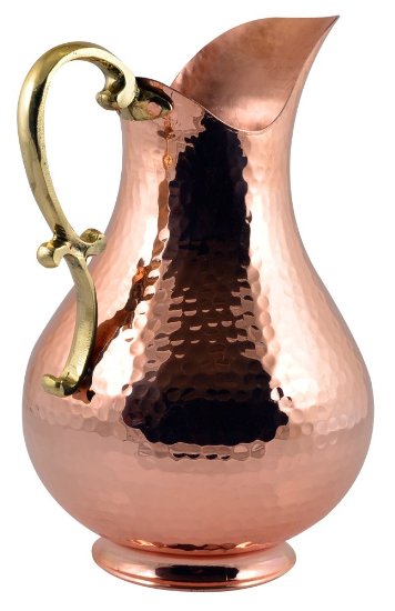 NEW CopperBull Heavy Gauge 100 Pure Solid Hammered Copper Moscow Mule Water Pitcher70 fl Oz