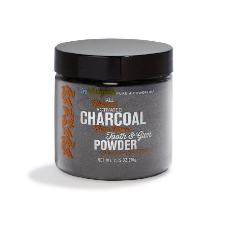 Natural Whitening Tooth & Gum Powder with Activated Charcoal, 2.75oz - Orange Flavor