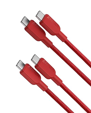 Anker USB C Cable, USB C to USB C Cable (3ft,2Pack), (60W/3A) USB C Charger Cable Fast Charge for iPhone 15/15Pro/15Plus/15ProMax, Samsung Galaxy S23, iPad Pro 2021, iPad Air 4, MacBook Pro 2020