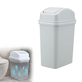 13 Gallon Trash Can, Trash Can Kitchen,Kitchen Trash Can 13 Gallon Plastic Swing Top Kitchen Garbage Trash Can