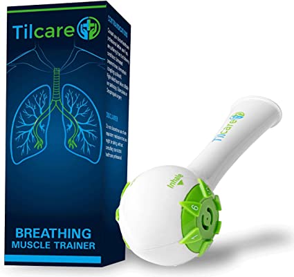 Inspiratory Expiratory Muscle Trainer by Tilcare - Perfect Breathing Exercise Device for Developing Strong Lungs - Lung Exerciser