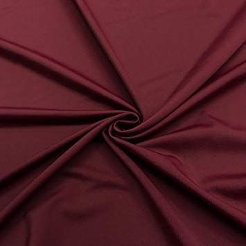 Lycra Matte Milliskin Nylon Spandex Fabric 4 Way Stretch 58" Wide Sold by The Yard Many Colors (Wine)