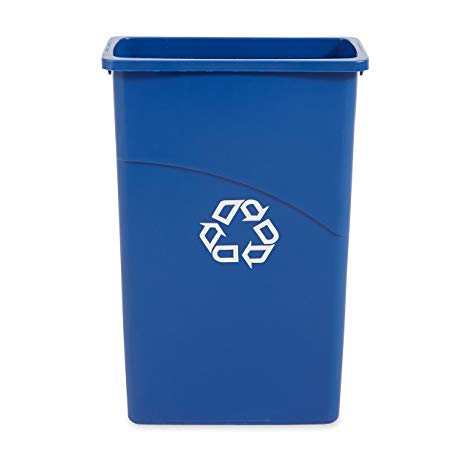 Rubbermaid Slim Jim Waste Container, 87 L - Blue