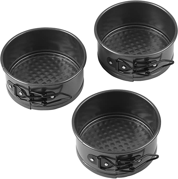 Wilton Mini Springform Baking Tins Set, Non Stick, 10.2cm (4in), 3 Pieces