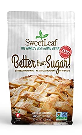 SweetLeaf Better Than Sugar! Stevia Blend for Baking Granular Sweetener, 12.7 Oz