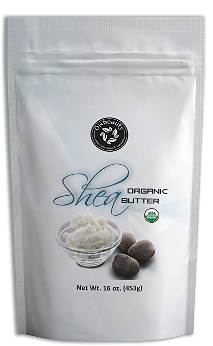 USDA Certified Organic Shea Butter 16 Oz - Raw, Unrefined (Virgin),Premium Quality" for Skincare, Cosmetic, etc. FREE Downloadable Recipe eBook