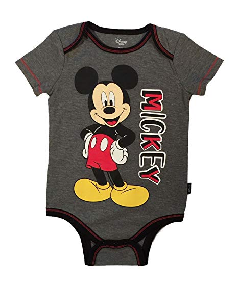 Disney Mickey Mouse Baby Boys One Piece Snap Bodysuit