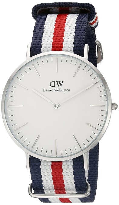 Men's 0202DW Canterbury Stainless Steel Watch with Tricolor Nylon Band