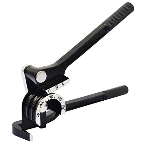 Wostore 3-in-1 180 Degree Long Handles Copper, Aluminum, Brass and Stainless Steel Tubing Bender for 1/4", 5/16" and 3/8" tubing, Black Tube Bender Awesome for HVAC