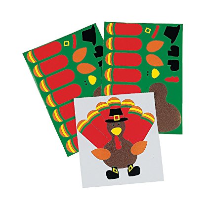 Make-A-Turkey Stickers - Kids' Stationery & Stickers
