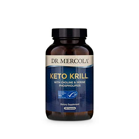 Dr. Mercola, Keto Krill Oil Supplement, 30 Servings (60 Capsules), Omega 3 Fatty Acids, MSC Certified, Non GMO, Soy-Free, Gluten Free