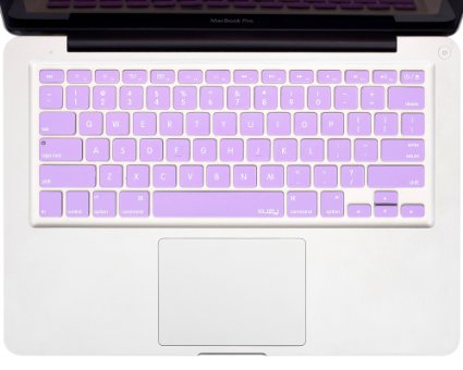 Kuzy - Light Purple Keyboard Cover Silicone Skin for MacBook Pro 13" 15" 17" (with or w/out Retina Display) iMac and MacBook Air 13" - Light Purple