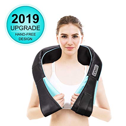 Neck Shoulder Back Massager with Heat, Deep Tissue 4D Kneading Shiatsu Full Body Massager for Neck Back Shoulder Waist Foot Muscle Pain Relief, Best Gifts for Women/Men/Mom/Dad