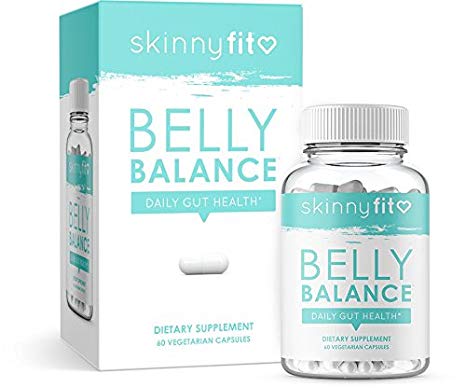 SkinnyFit Belly Balance Prebiotic and Probiotic Supplement for Digestive and Gut Health Targeted Release For Women and Men (60 Vegetarian Capsules)