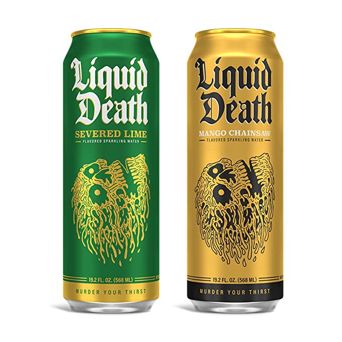 Liquid Death Lime & Mango Mixed Pack (16 x 19.2 oz King Size Cans)